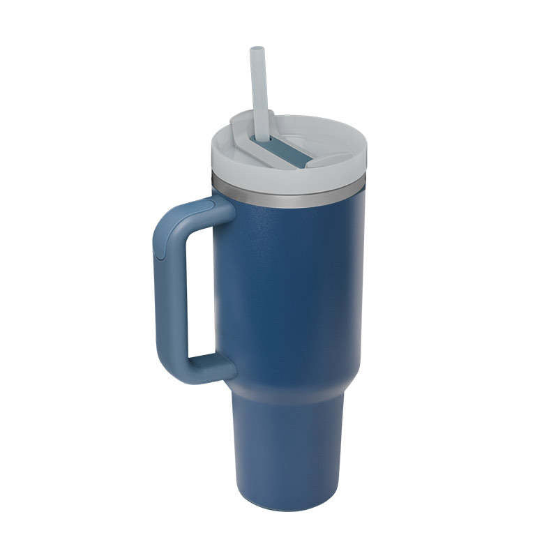 40 oz Tumbler with Handle & Straw