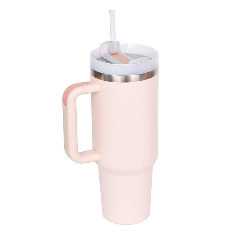 40 oz Tumbler with Handle & Straw