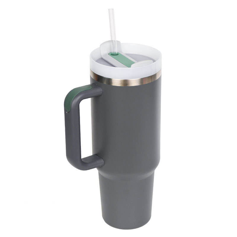 40 oz Tumbler with Handle & Straw