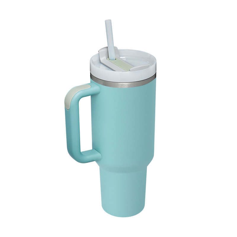 40 oz Tumbler with Handle & Straw