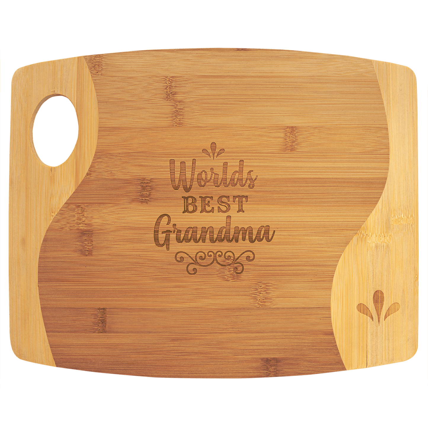 Cutting Board - Bamboo Two Tone with Handle