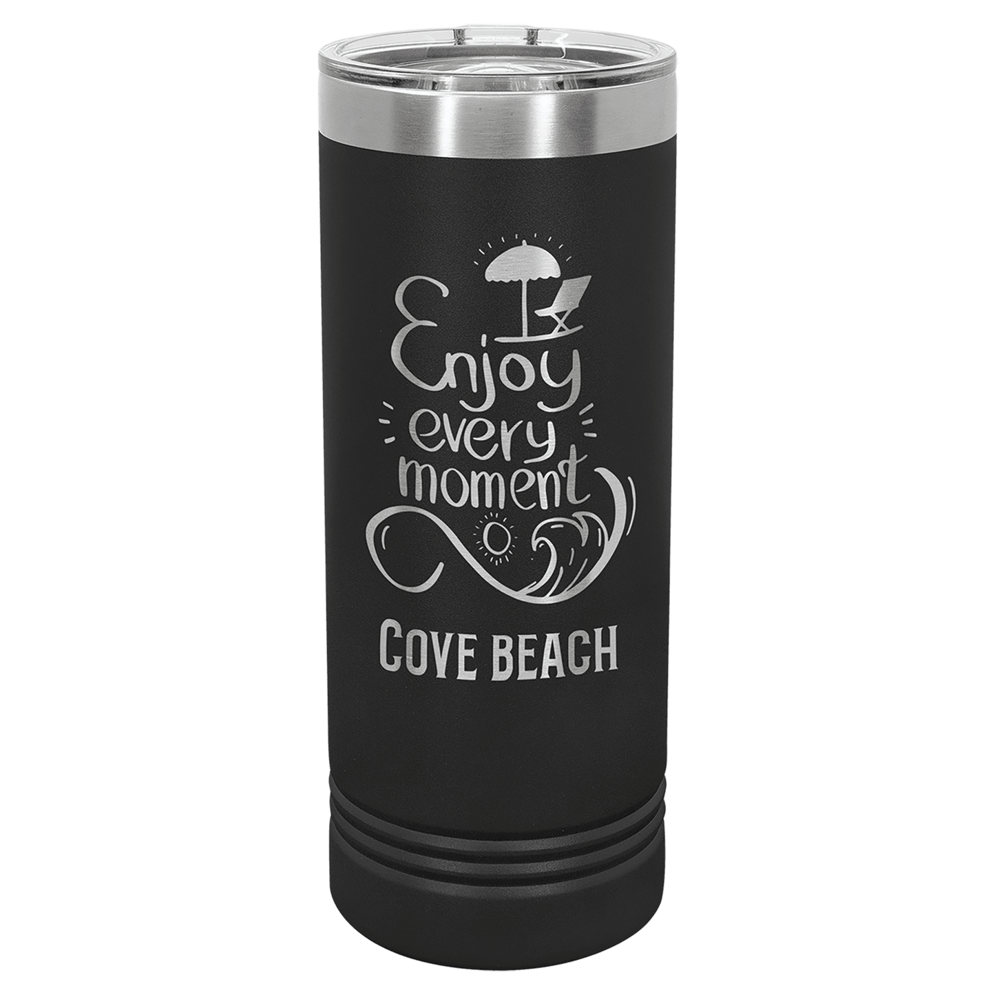 Drinkware - 22 oz Skinny Tumbler with Slider Lid, one sided engraving