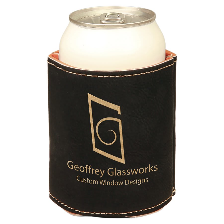 Beverage Holder - Laserable Leatherette Beverage Holder