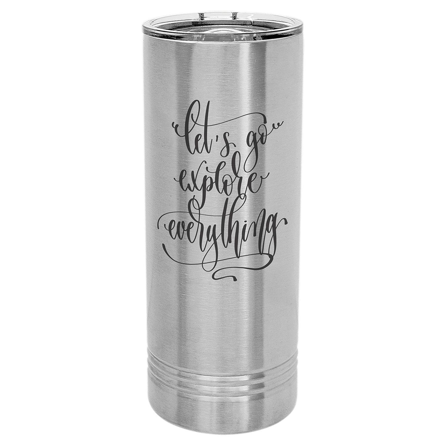 Drinkware - 22 oz Skinny Tumbler with Slider Lid, one sided engraving